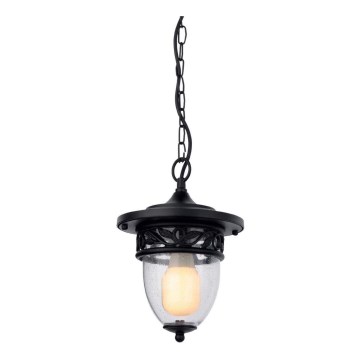 Redo 9399 - Lámpara de exterior colgante en cadena BASEL 1xE27/42W/230V IP44 negro