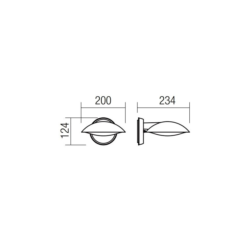 Redo 9617 - Aplique LED de exterior CAPP LED/12W/230V IP54 antracita