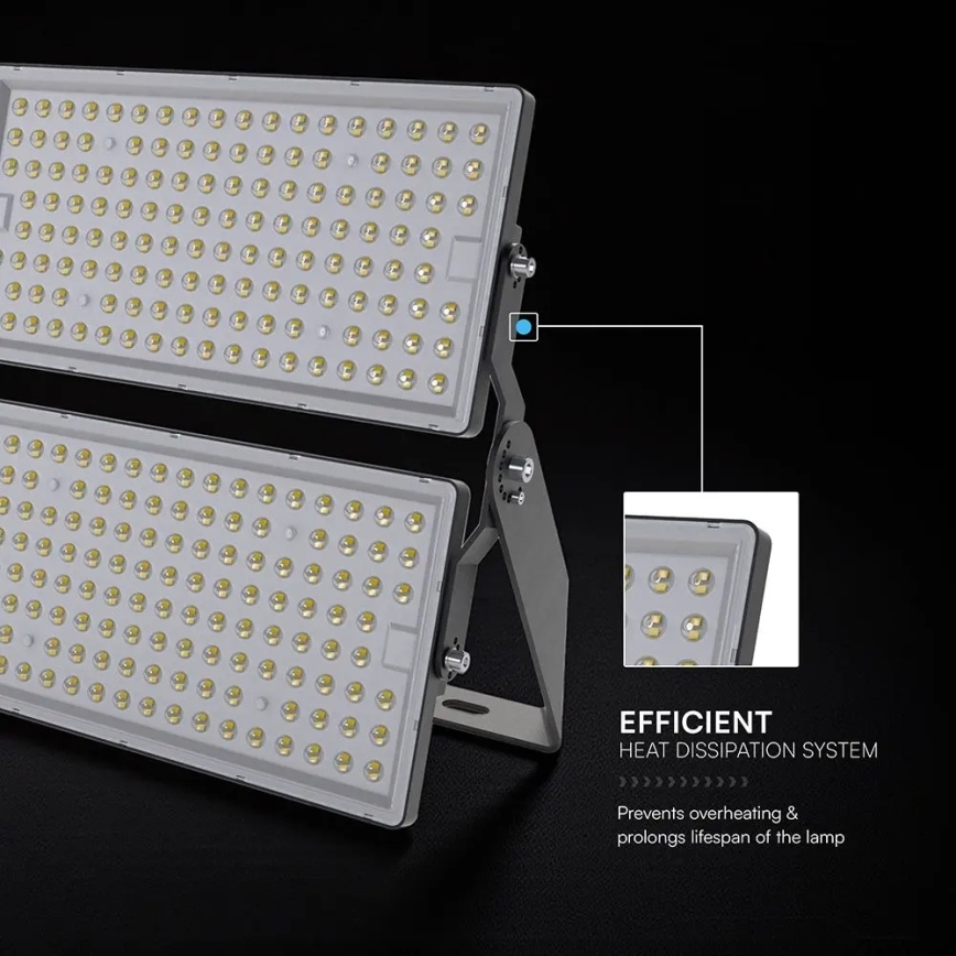 Reflector LED/500W/230V 4000K IP65 gris