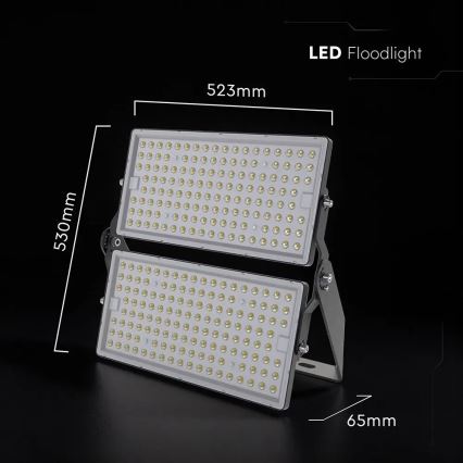 Reflector LED/500W/230V 4000K IP65 gris