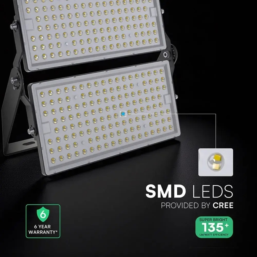 Reflector LED/500W/230V 6500K IP65 gris