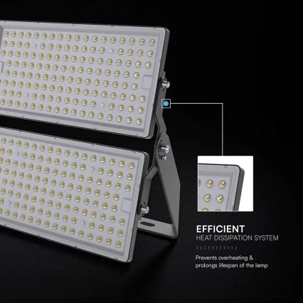 Reflector LED/500W/230V 6500K IP65 gris