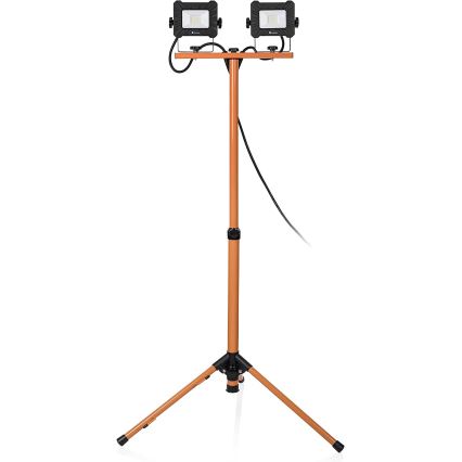 Reflector LED con soporte 2xLED/10W/230V 4000K IP65 naranja/negro