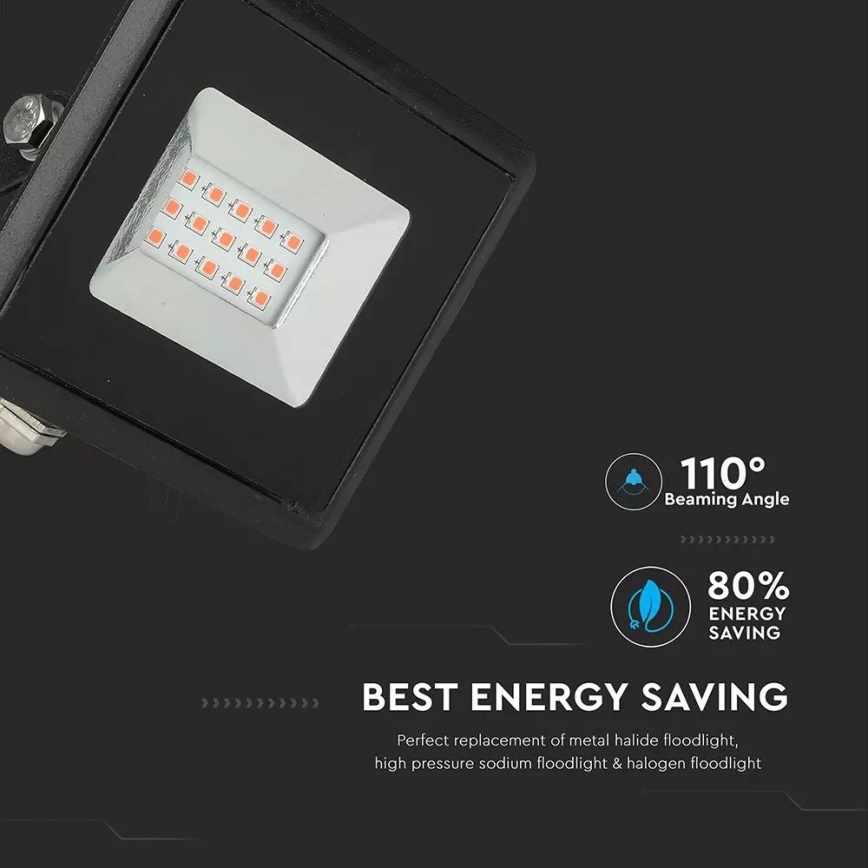 Reflector LED LED/10W/230V IP65 luz roja