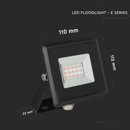 Reflector LED LED/10W/230V IP65 luz roja