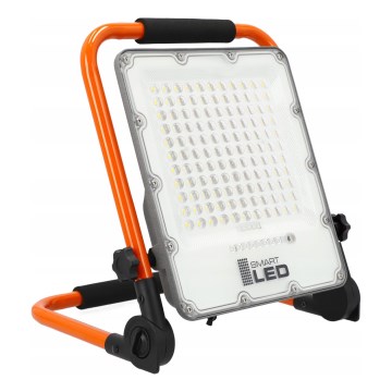 Reflector LED recargable con soporte 100W/3,2V 4500K 15000 mAh IP65 naranja