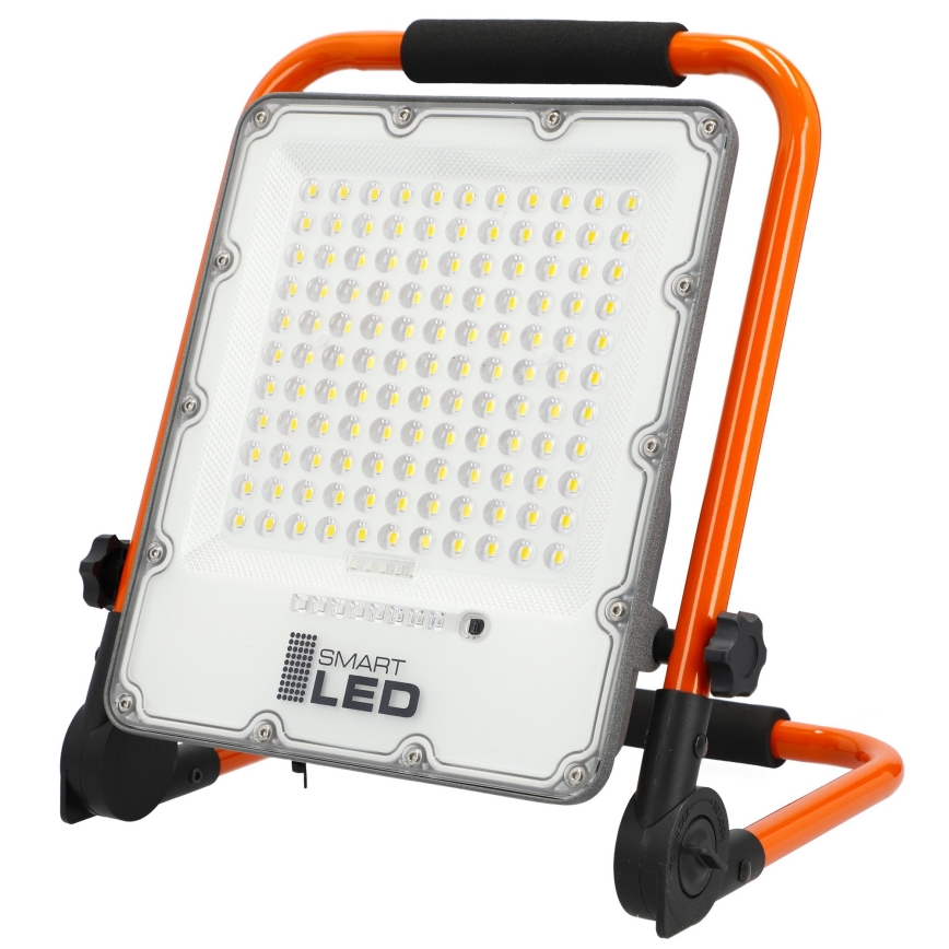 Reflector LED recargable con soporte 100W/3,2V 4500K 15000 mAh IP65 naranja