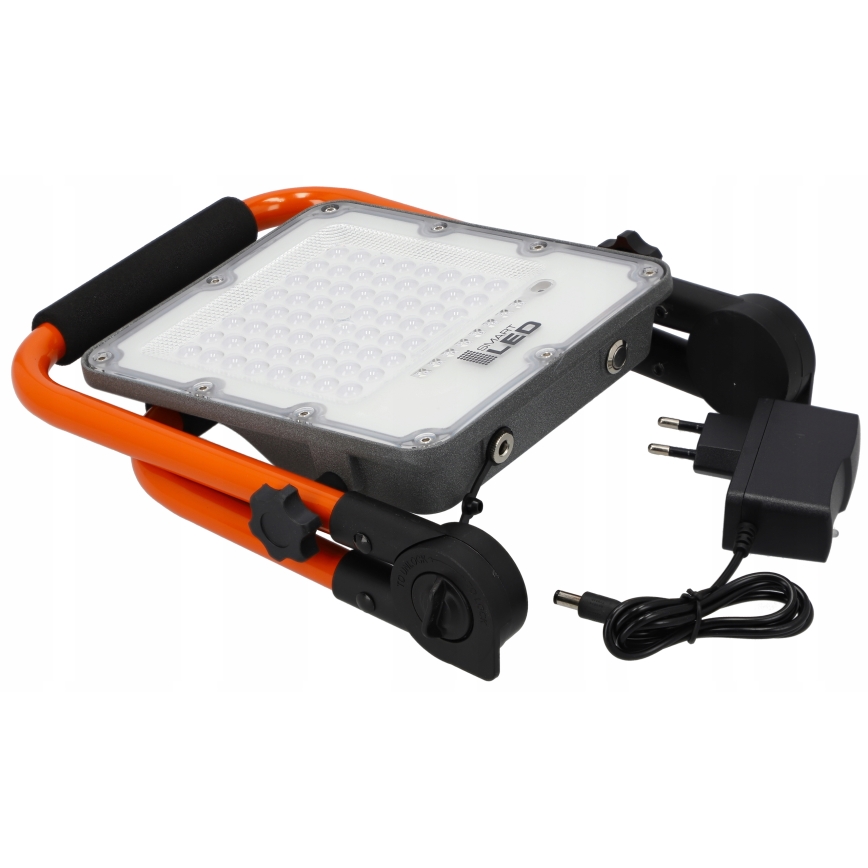 Reflector LED recargable con soporte 100W/3,2V 4500K 15000 mAh IP65 naranja