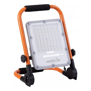 Reflector LED regulable recargable con soporte LED/100W/3,2V 4500K 10000 mAh IP65 naranja