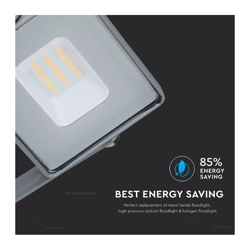 Reflector LED SAMSUNG CHIP LED/10W/230V IP65 4000K gris