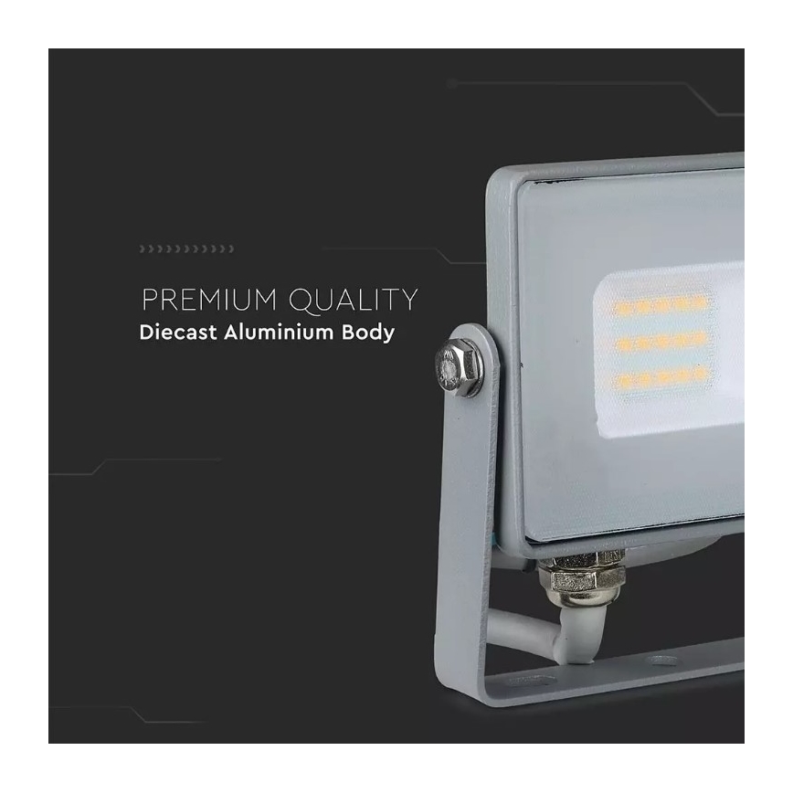 Reflector LED SAMSUNG CHIP LED/10W/230V IP65 4000K gris