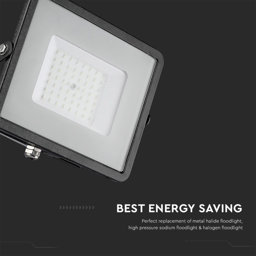 Reflector LED SAMSUNG CHIP LED/50W/230V 6500K IP65 negro