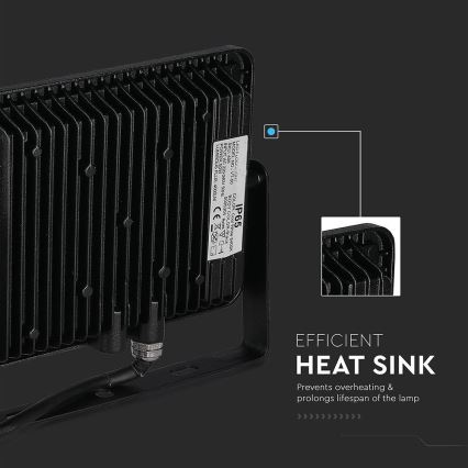 Reflector LED SAMSUNG CHIP LED/50W/230V 6500K IP65 negro