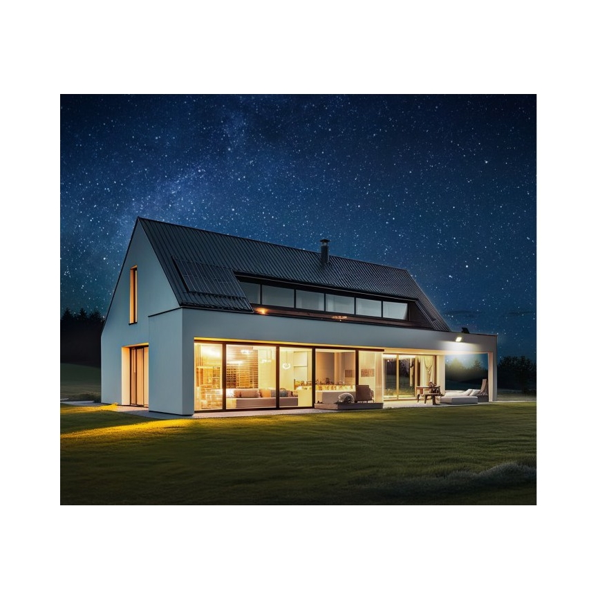 Foco solar LED regulable con sensor LED/10W/3,7V 3000/4000K IP65 3600 mAh + mando a distancia