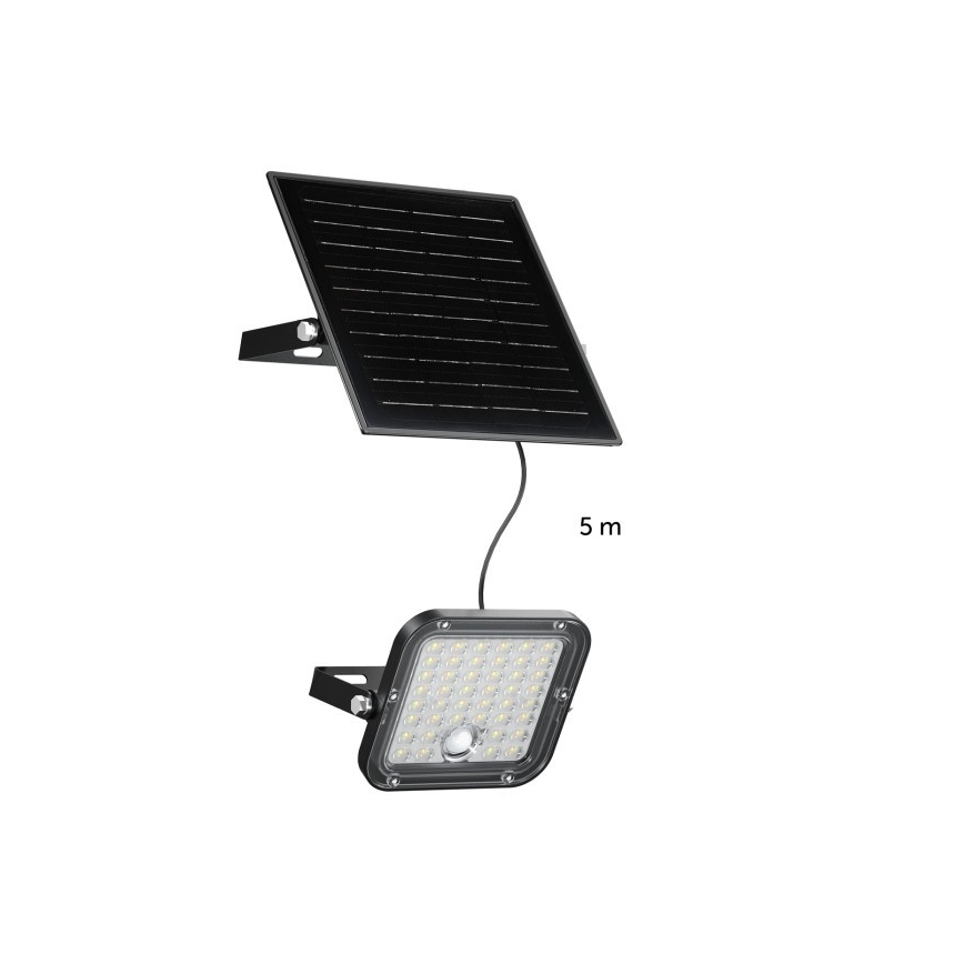 Foco solar LED regulable con sensor LED/10W/3,7V 3000/4000K IP65 3600 mAh + mando a distancia