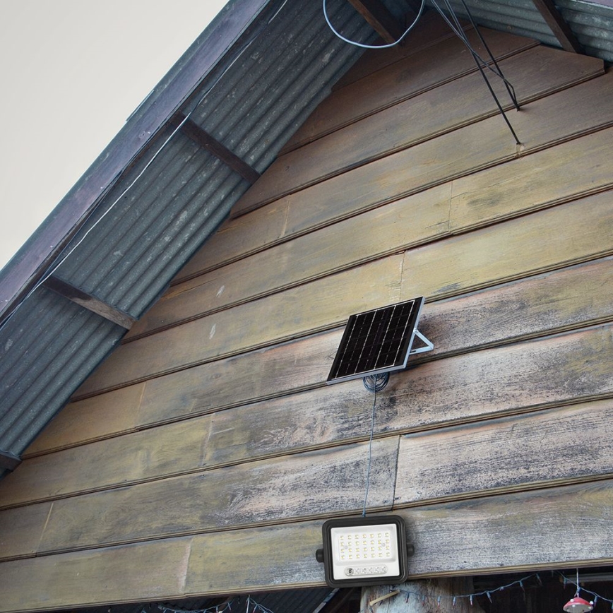 Proyector solar LED regulable LED/50W/3,2V 2000-8000K IP65 3800 mAh negro + mando a distancia