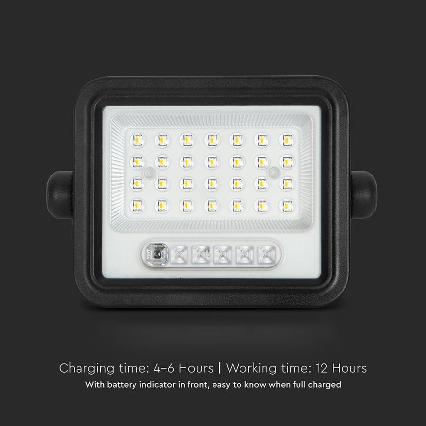 Proyector solar LED regulable LED/50W/3,2V 2000-8000K IP65 3800 mAh negro + mando a distancia