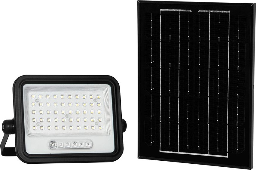 Reflector solar LED regulable LED/100W/3,2V 2000-8000K IP65 5000 mAh negro + mando a distancia