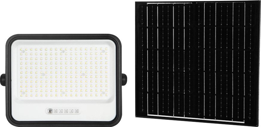 Reflector solar LED regulable LED/400W/3,2V 2000-8000K IP65 20000 mAh negro + mando a distancia