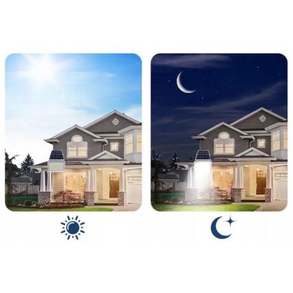 Reflector solar LED regulable LED/50W/3,2V 5000K 6000 mAh IP65 negro + control remoto