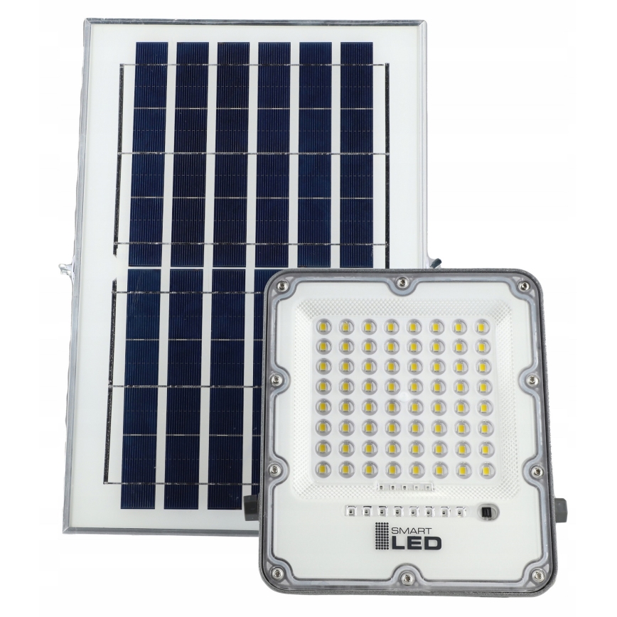 Reflector solar LED regulable LED/50W/3,2V 5000K 6000 mAh IP65 negro + control remoto
