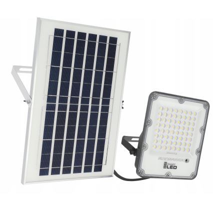 Reflector solar LED regulable LED/50W/3,2V 5000K 6000 mAh IP65 negro + control remoto