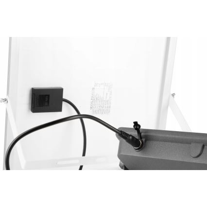 Reflector solar LED regulable LED/50W/3,2V 5000K 6000 mAh IP65 negro + control remoto