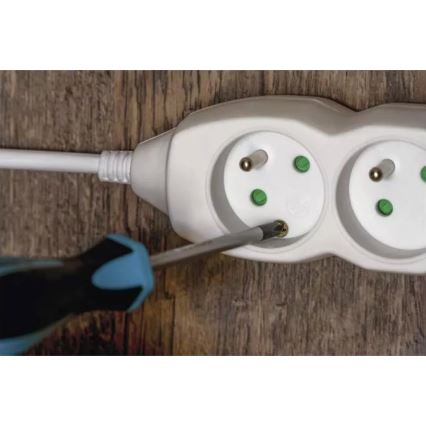 Regleta 3Z 10m blanco