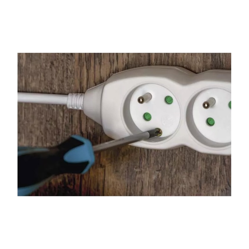 Regleta 3Z 10m blanco