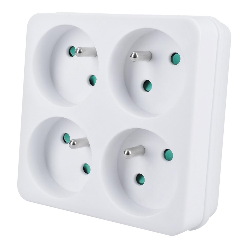 Regleta 4x 10A blanco