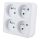 Regleta 4x 10A blanco