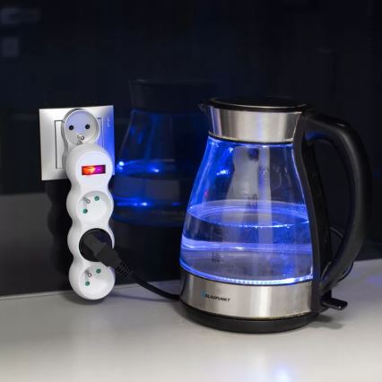 Regleta con interruptor, 3 tomas