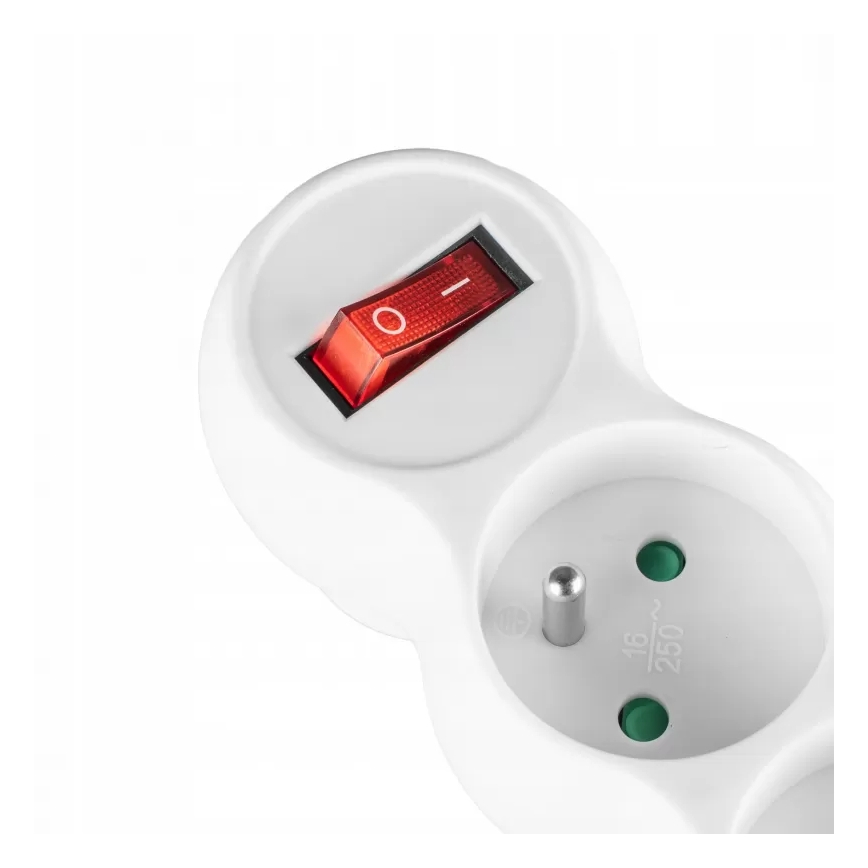 Regleta con interruptor, 3 tomas