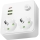 Regleta con interruptor LINEA 2x230 V + 3x USB A/C SCHUKO blanca