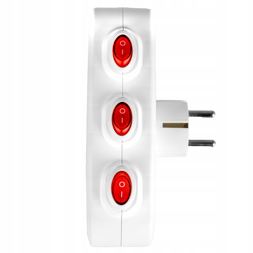 Regleta de 3 tomas con interruptores