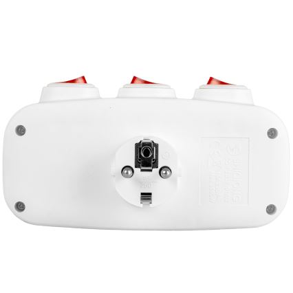 Regleta de 3 tomas con interruptores