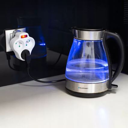 Regleta eléctrica con interruptor, 3 tomas