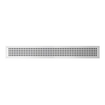 Rejilla de desagüe 49,5x2,3 cm acero inoxidable/plateada