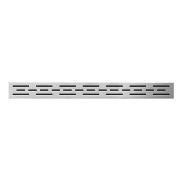 Rejilla para canaleta 69,5x2,3 cm, acero inoxidable, color plata