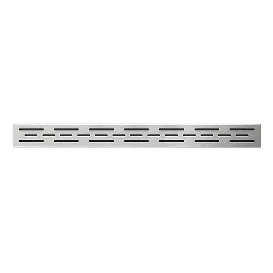 Rejilla para canaleta 69,5x2,3 cm, acero inoxidable, color plata