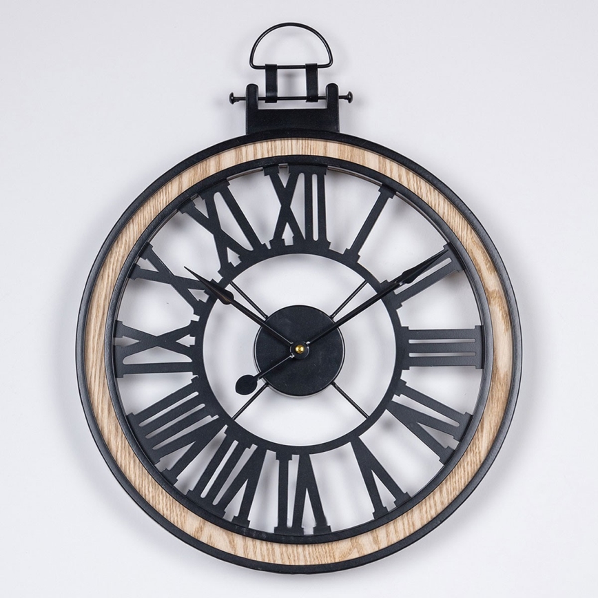 Reloj de pared 1xAA diá. 40 cm negro/color crema