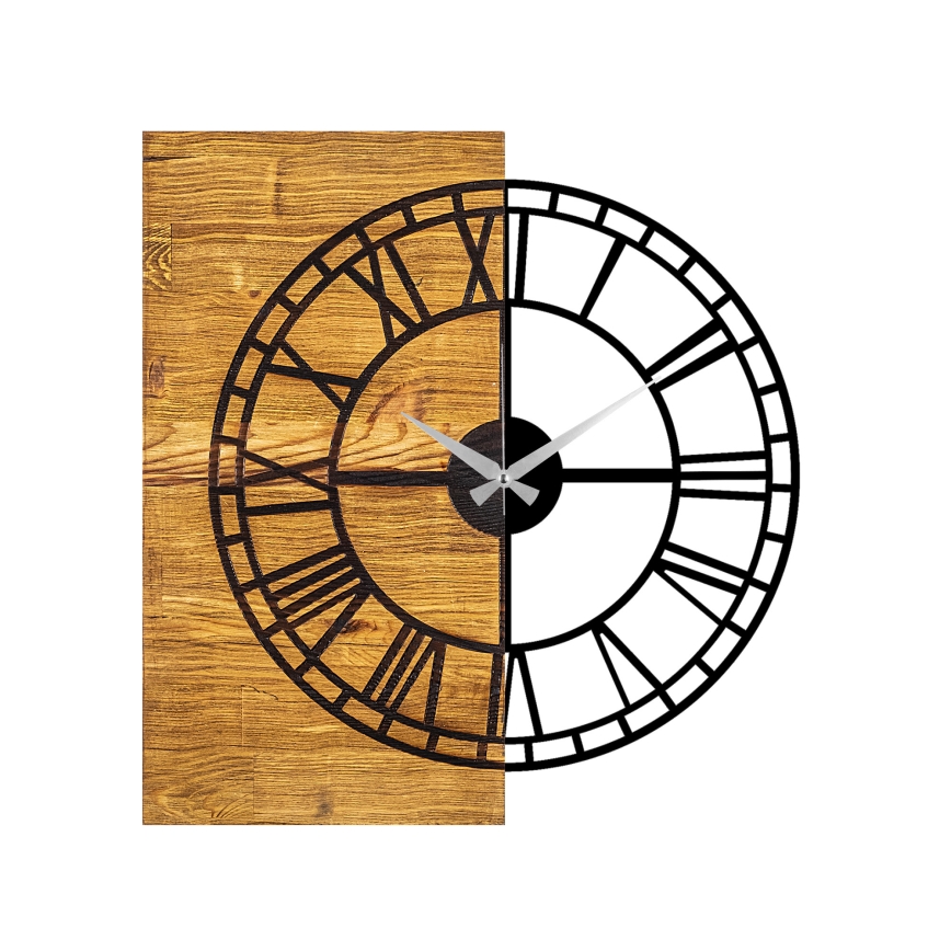Reloj de pared 55x58 cm 1xAA madera/metal