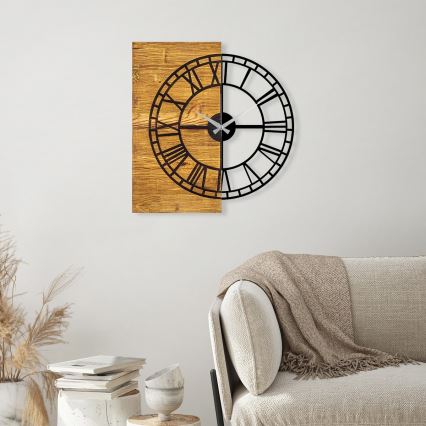 Reloj de pared 55x58 cm 1xAA madera/metal
