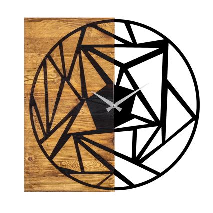 Reloj de pared 60x58 cm 1xAA madera/metal