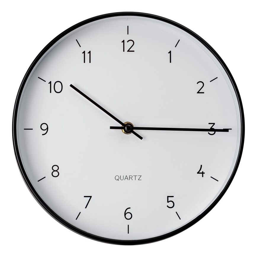Reloj de pared diá. 25 cm 1xAA negro/blanco