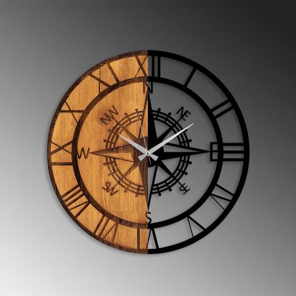 Reloj de pared diá. 56 cm 1xAA madera/metal