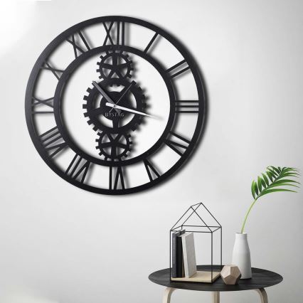 Reloj de pared diá. 70 cm 1xAA negro