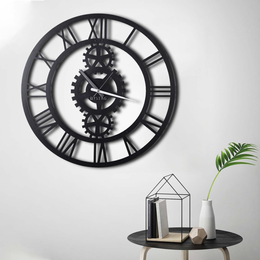 Reloj de pared diá. 70 cm 1xAA negro