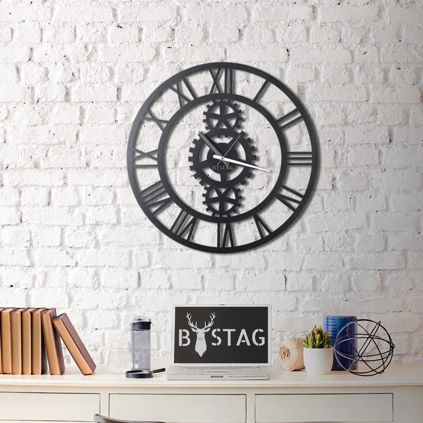 Reloj de pared diá. 70 cm 1xAA negro