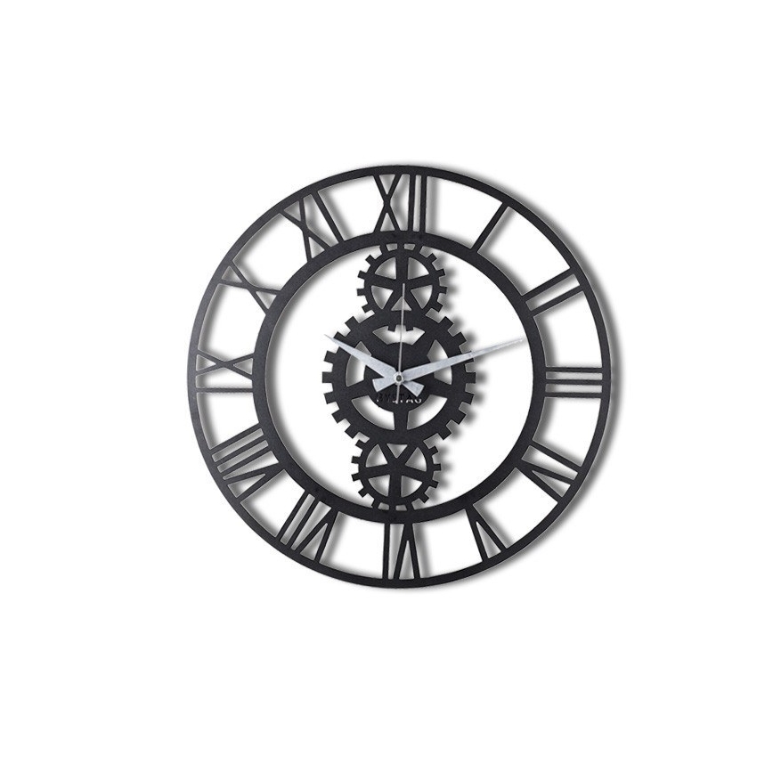 Reloj de pared diá. 70 cm 1xAA negro